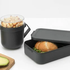Make & Take lunchset 2 delar, mörkgrå
