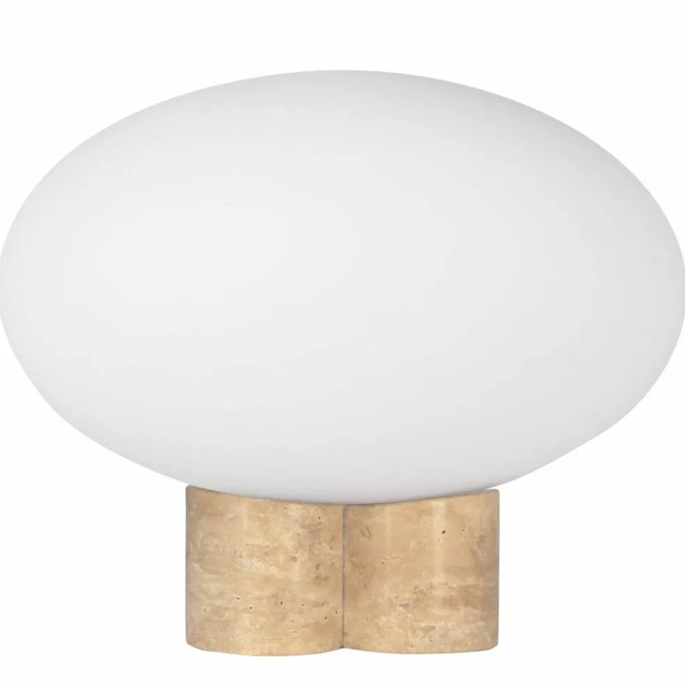 Mammut bordslampa, 28 centimeter, travertin