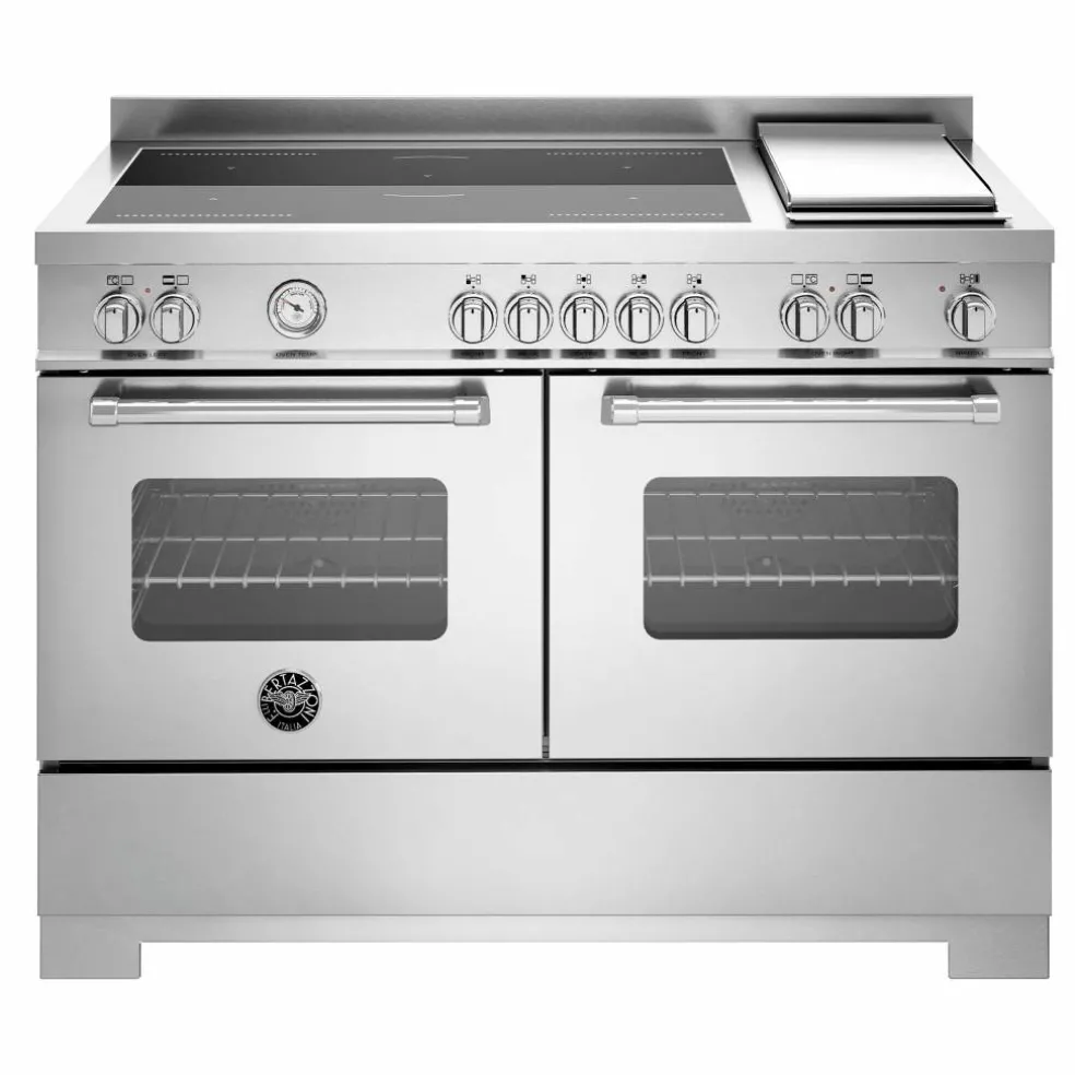 MAS125I2EXT2 Master induktionsspis 120 cm med 5 zoner, stekbord och 2 ugnar, rostfritt stål