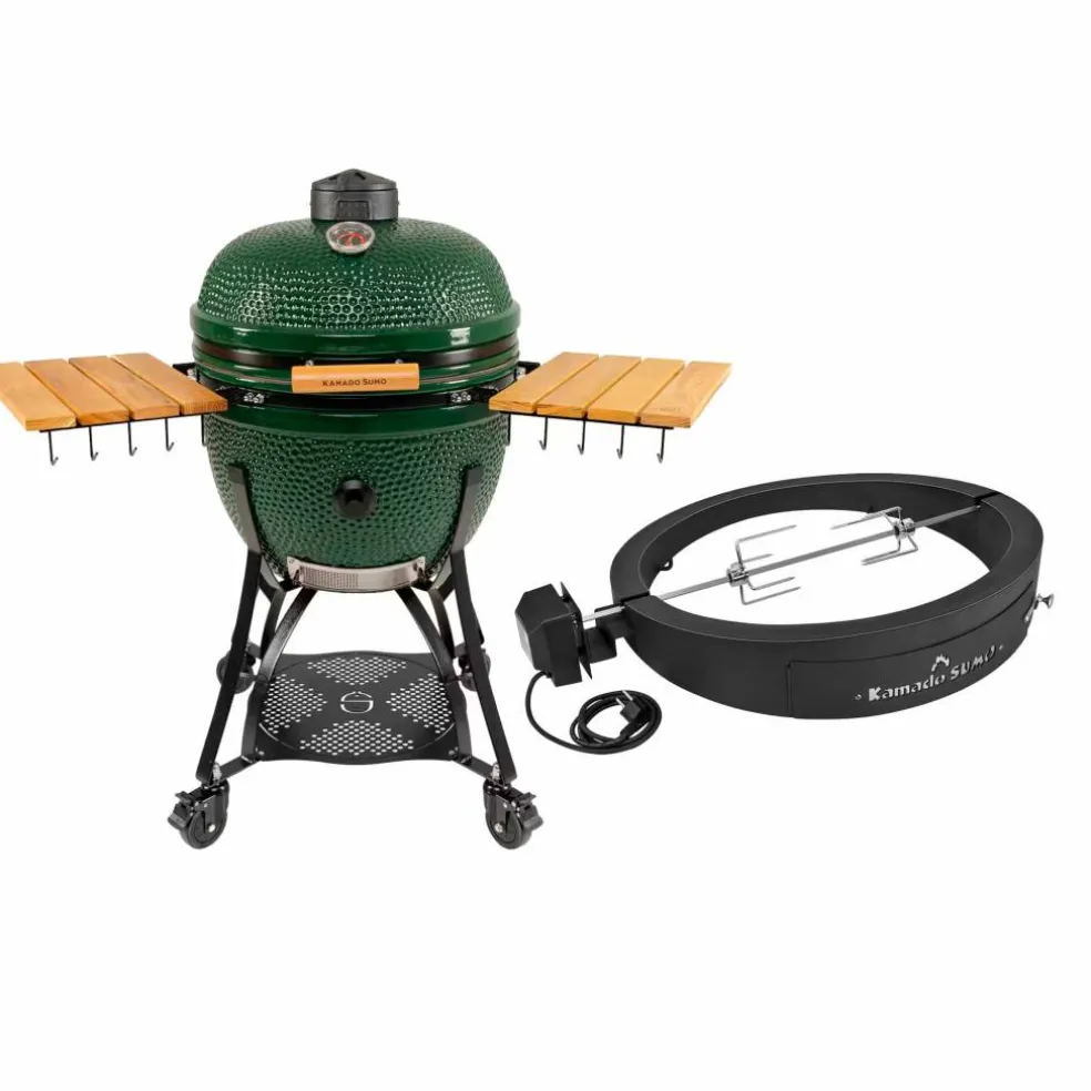 Maxi Gen 2 kamadogrill med Grillmästarens rotisserie, grön