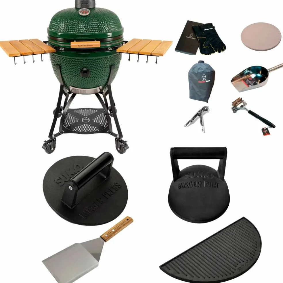 Maxi Gen 2 kamadogrill med smashpaket, svart