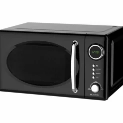 Mikrovågsugn retro 700W svart, 20 liter