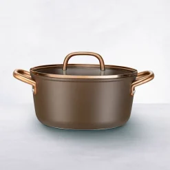 Milano gryta med glaslock 24 cm, svart