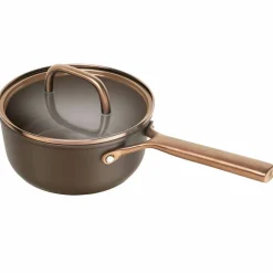 Milano kastrull med glaslock 18 cm, svart