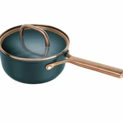 Milano kastrull med glaslock 18 cm, svart