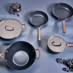 Milano stekpanneset 24 & 28 cm, djupblå