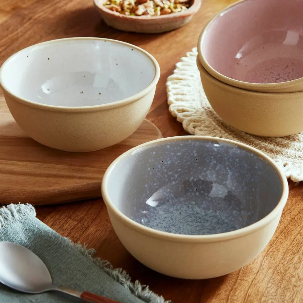 Minerals skål 15 cm 4-pack, rose quartz