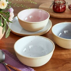 Minerals skål 15 cm 4-pack, rose quartz