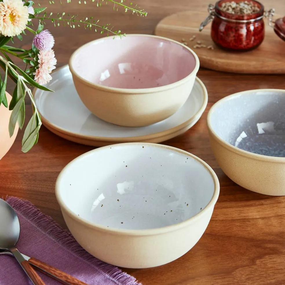 Minerals skål 15 cm 4-pack, rose quartz