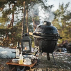 Mini kolgrill, grön