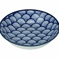 Miniskål 10 cm 4-pack, blå/vit