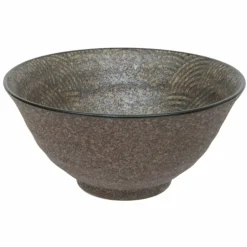 Minoyaki ramenskål, bronze matt