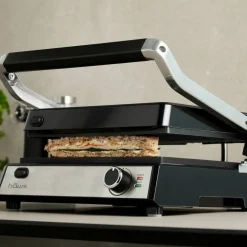 Møn Proff bord-/paninigrill, rostfri/svart