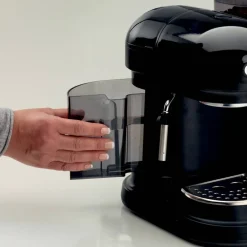 Moderna Espressomaskin med kaffekvarn, svart