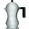 Mokabryggare Aluminium/Röd Small 7 cl