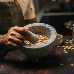 Molcajete mortel & mortelstöt, granit