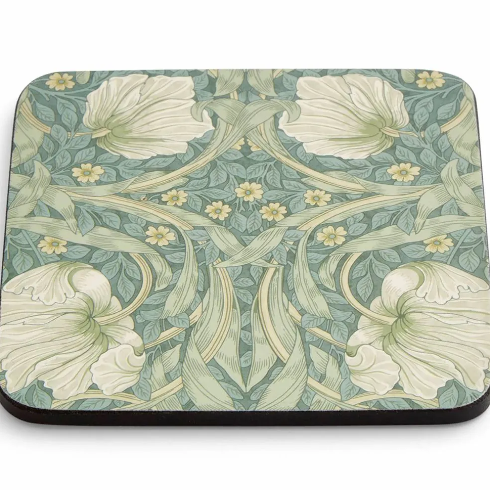Morris & Co Pimpernel glasunderlägg 6-pack, grön