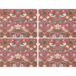 Morris & Co Strawberry Thief Blå Bordsunderlägg 4-pack