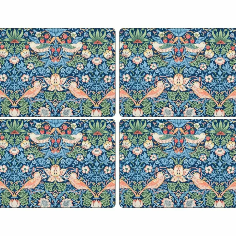 Morris & Co Strawberry Thief Brun Bordsunderlägg 4-pack