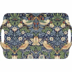 Morris & Co Strawberry Thief Röd Bricka Stor