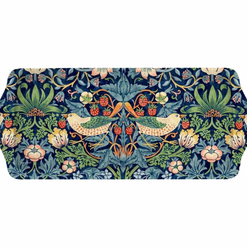 Morris & Co Strawberry Thief Röd Smörgåsbricka