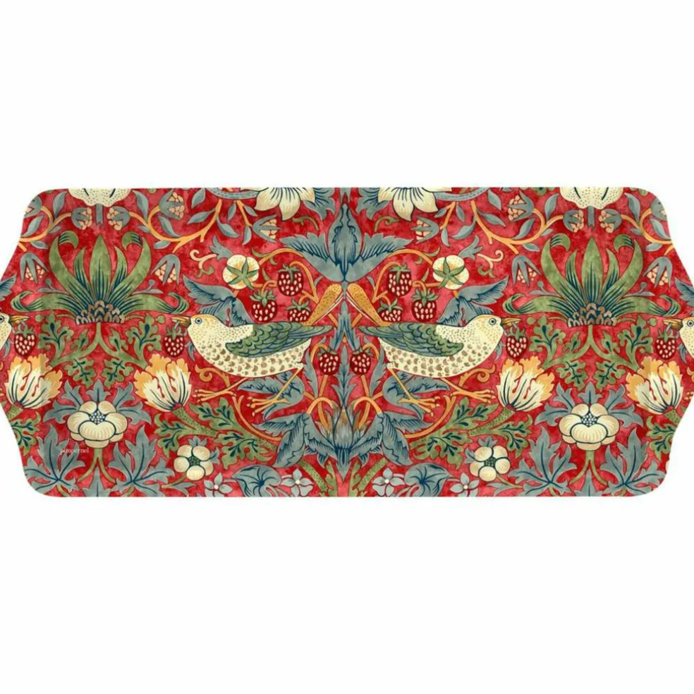 Morris & Co Strawberry Thief Röd Smörgåsbricka