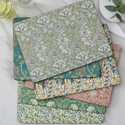 Morris & Co Willow Bough bordstablett 4-pack, blå/grön