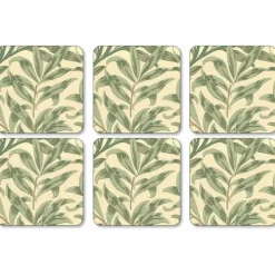 Morris & Co Willow Bough Grön Glasunderlägg 6-pack