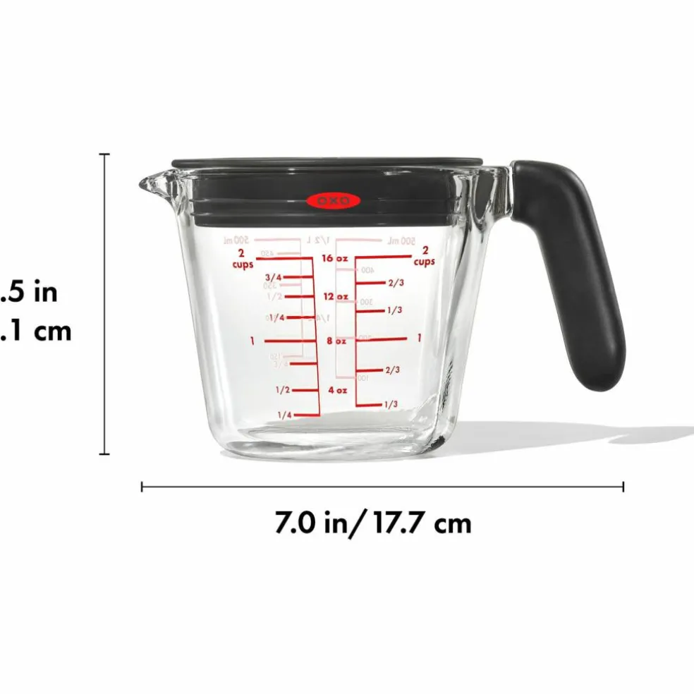 Måttbägare med lock 0,5 liter, glas