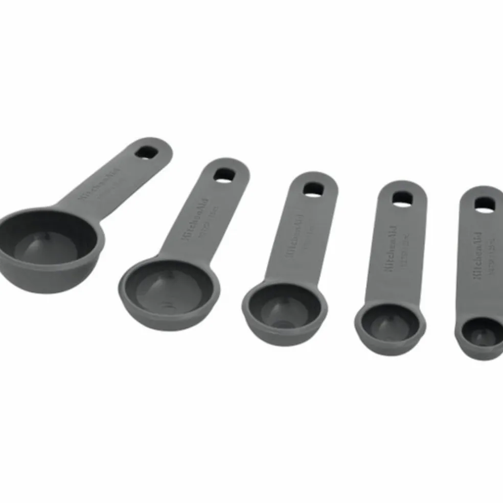 Måttskedsset 5 delar, charcoal grey
