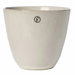 Mugg utan öra 8 cm, naturvit