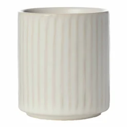 Mugg utan öra räfflad 8 cm, naturvit