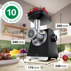 Multipower Series 6 MFWS682B köttkvarn, svart/silver