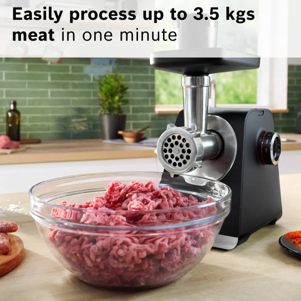 Multipower Series 6 MFWS682B köttkvarn, svart/silver