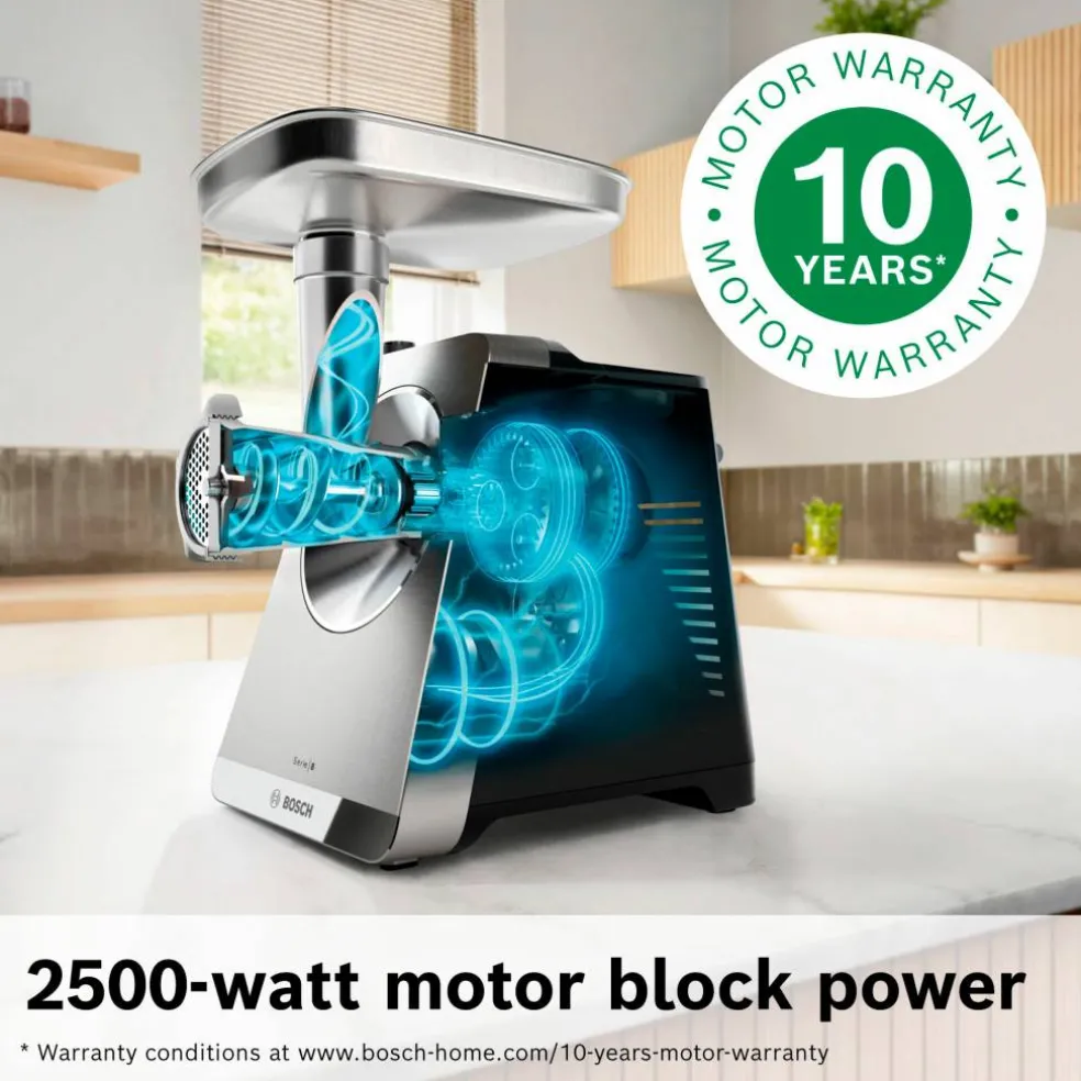 Multipower Series 8 MFWS860M köttkvarn + extra tillbehör, rostfritt stål