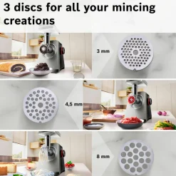 Multipower Series 8 MFWS860M köttkvarn + extra tillbehör, rostfritt stål