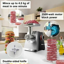 Multipower Series 8 MFWS820M köttkvarn, rostfritt stål