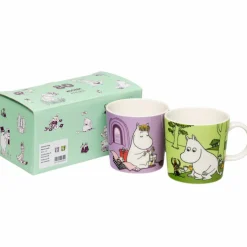 Mumin Familj & Vänner mugg 2-pack, 0,3 liter