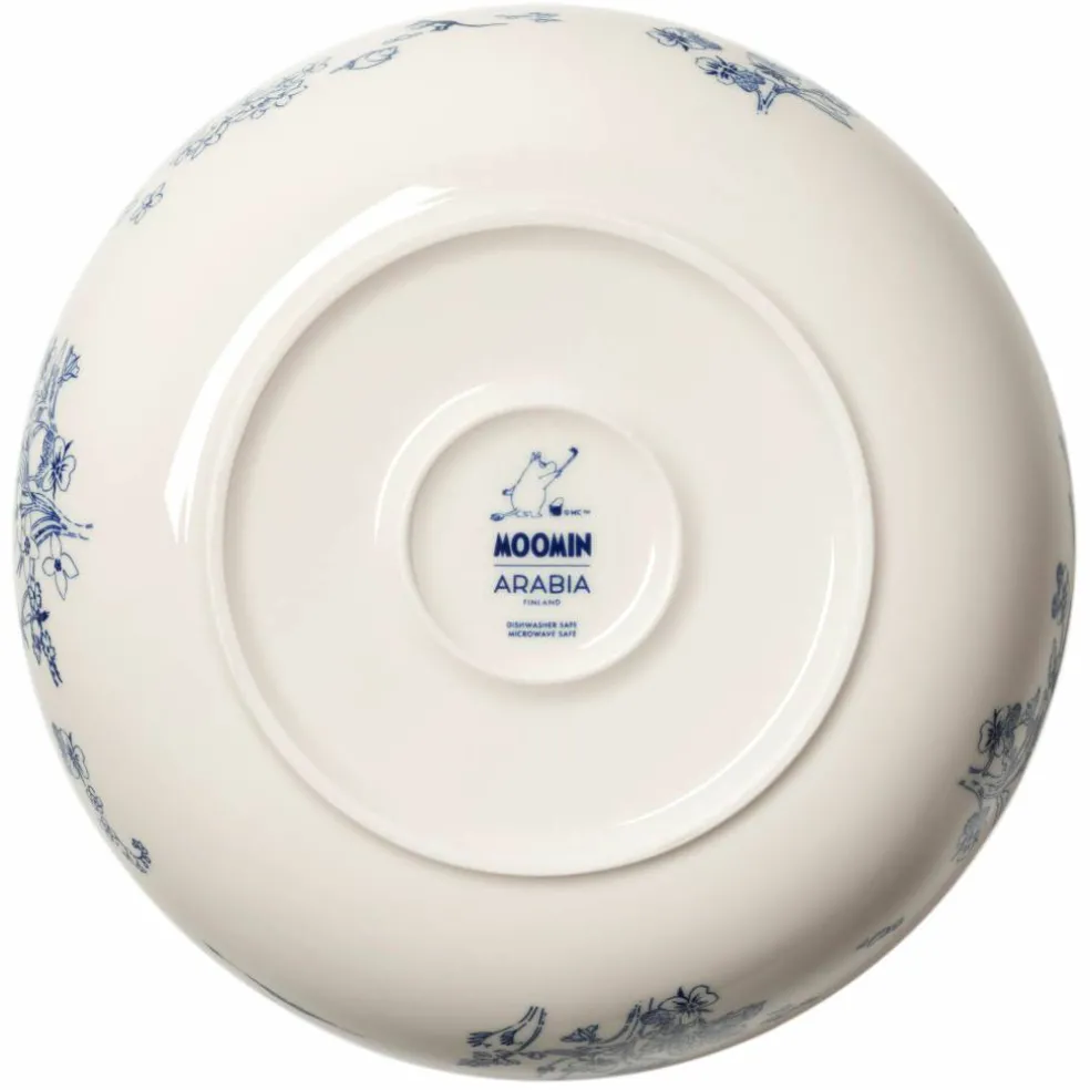 Mumin Haru serveringsskål 28 cm, blå/vit