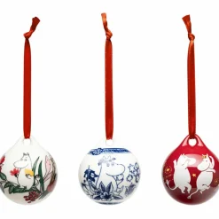 Mumin Årets julgranskulor 5 cm, 3-pack