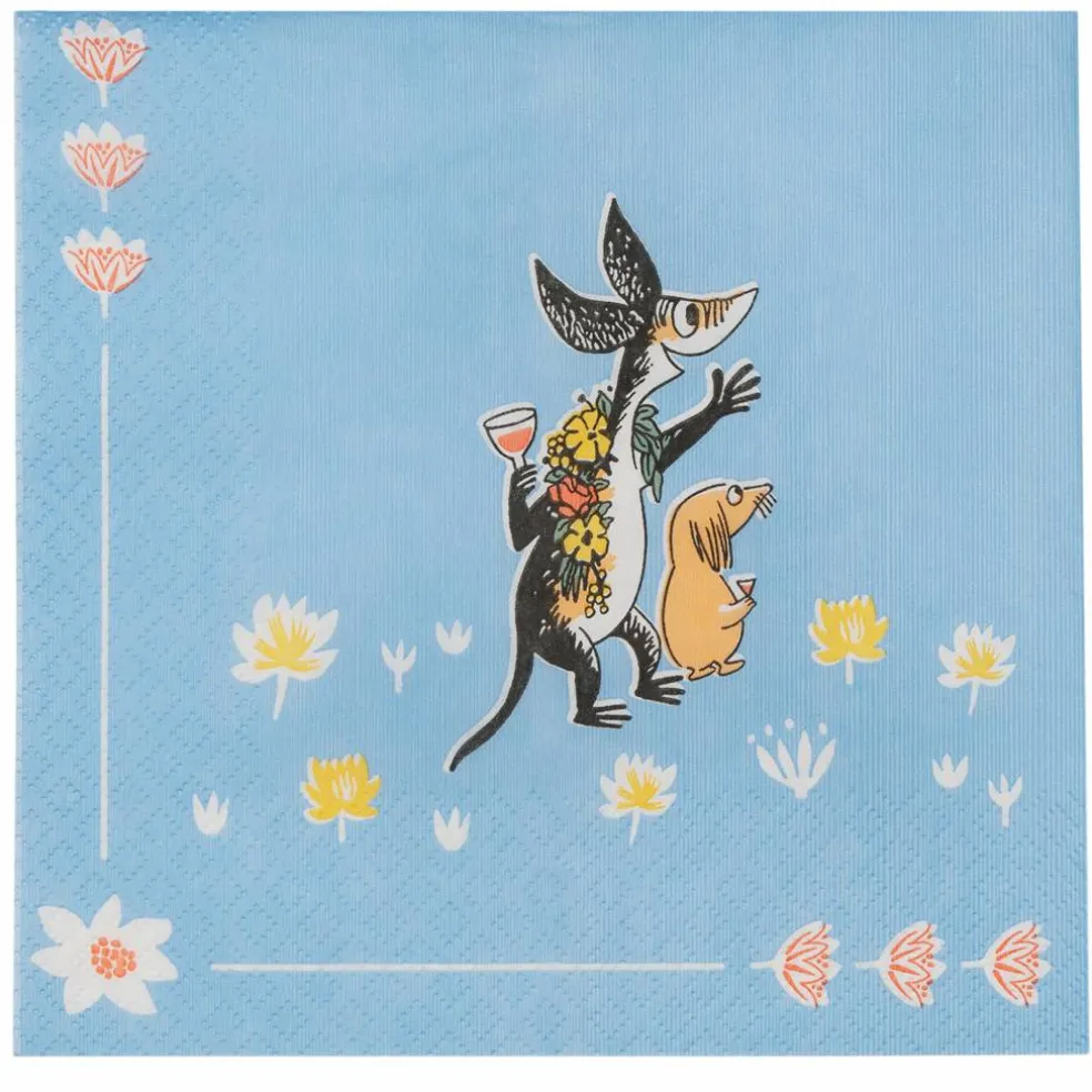 Mumin Sommardans pappersservetter 33 cm, flerfärgad
