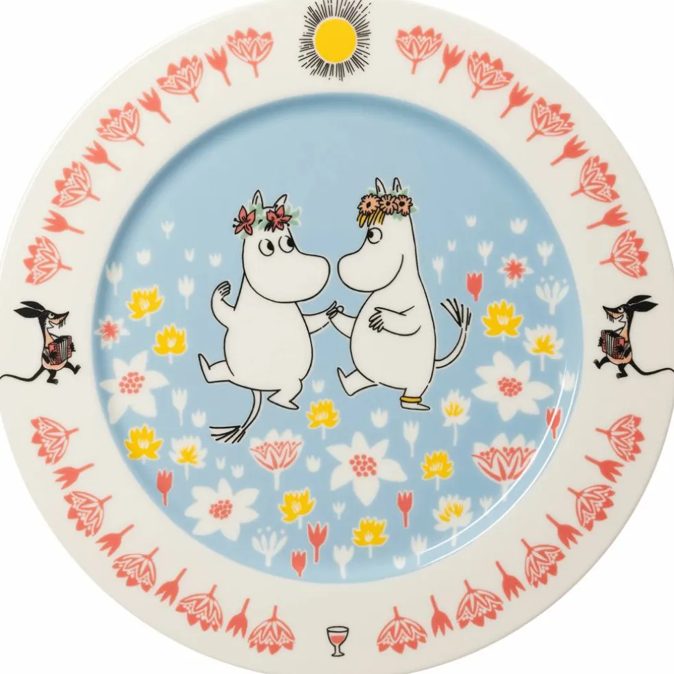 Mumin Sommardans serveringstallrik 30 cm, flerfärgad
