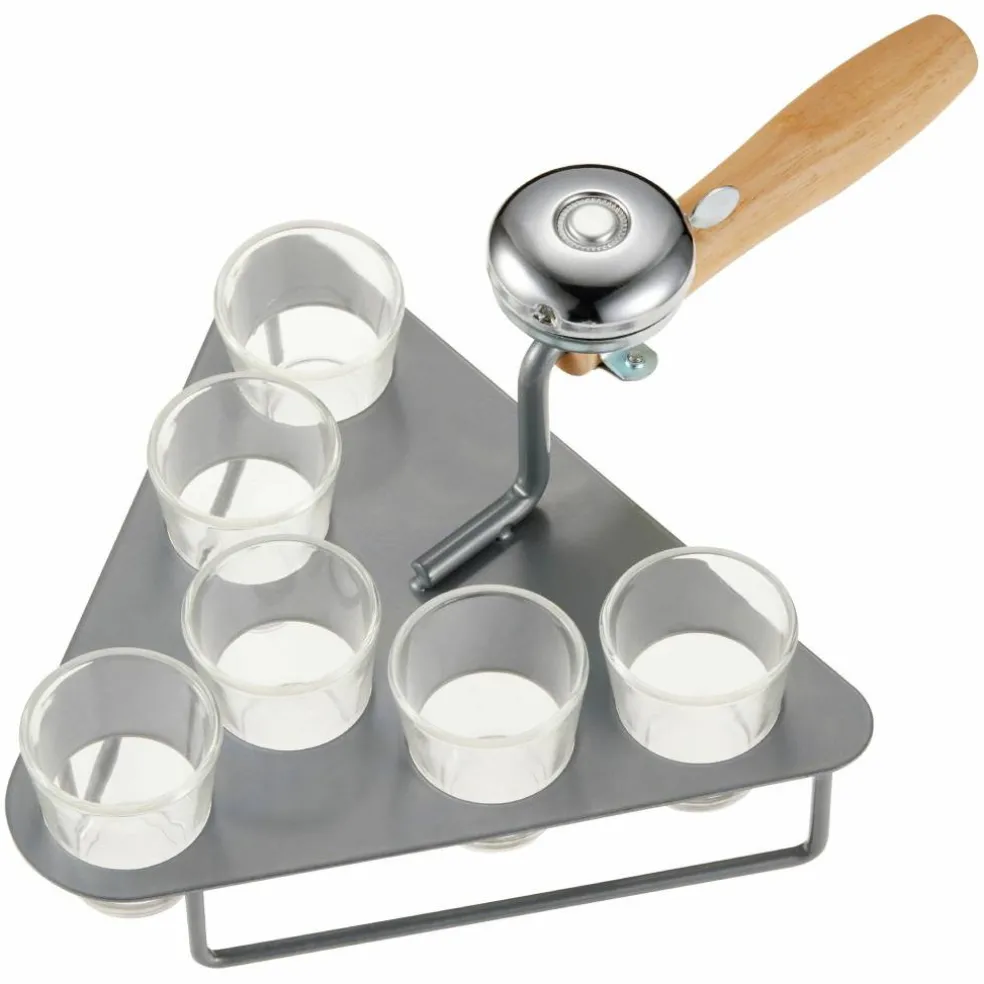 Mura murslev med ringklocka + 6 shotglas