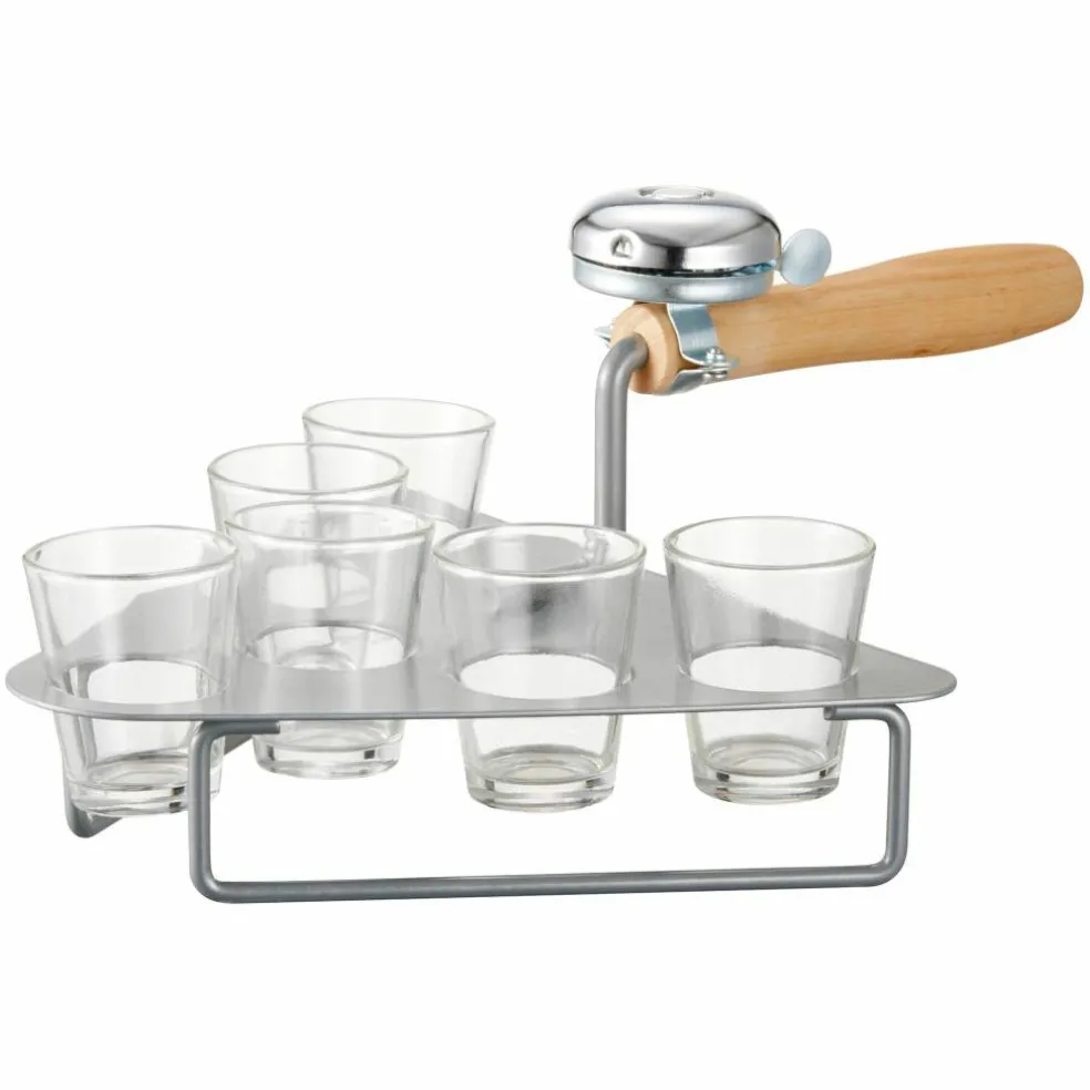 Mura murslev med ringklocka + 6 shotglas