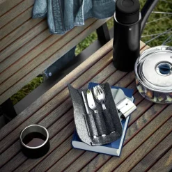 My2Go picnicset, blankt stål, 8 delar