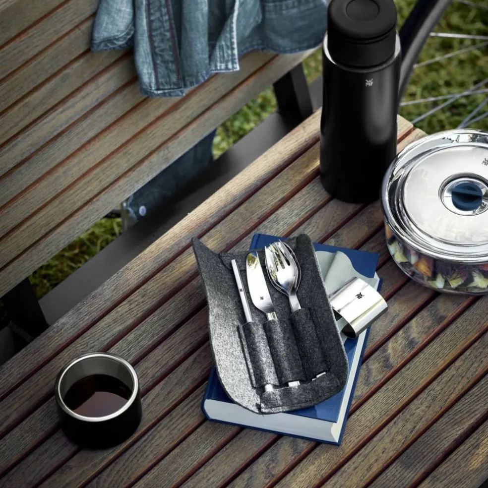 My2Go picnicset, blankt stål, 8 delar