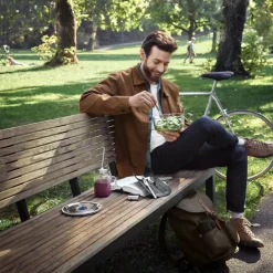 My2Go picnicset, blankt stål, 8 delar