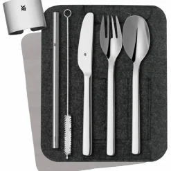 My2Go picnicset, blankt stål, 8 delar