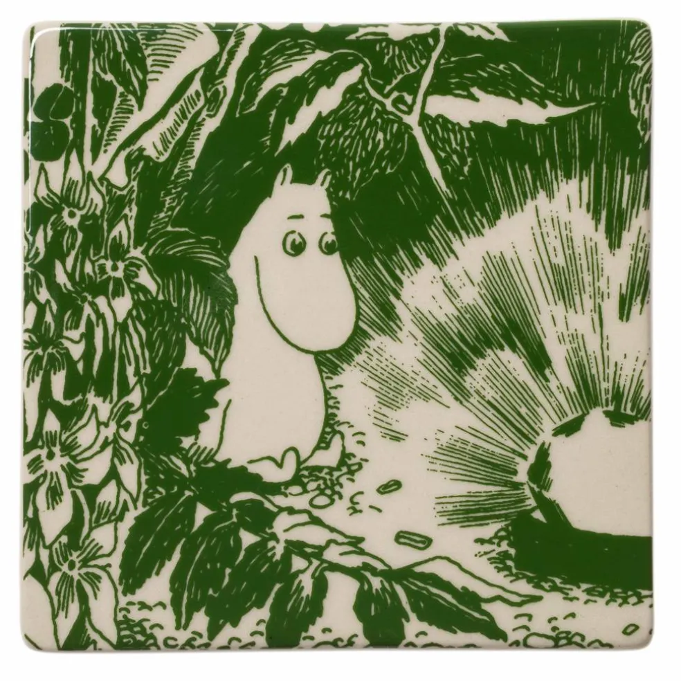 Mystikens skog glasunderlägg 2-pack, grön