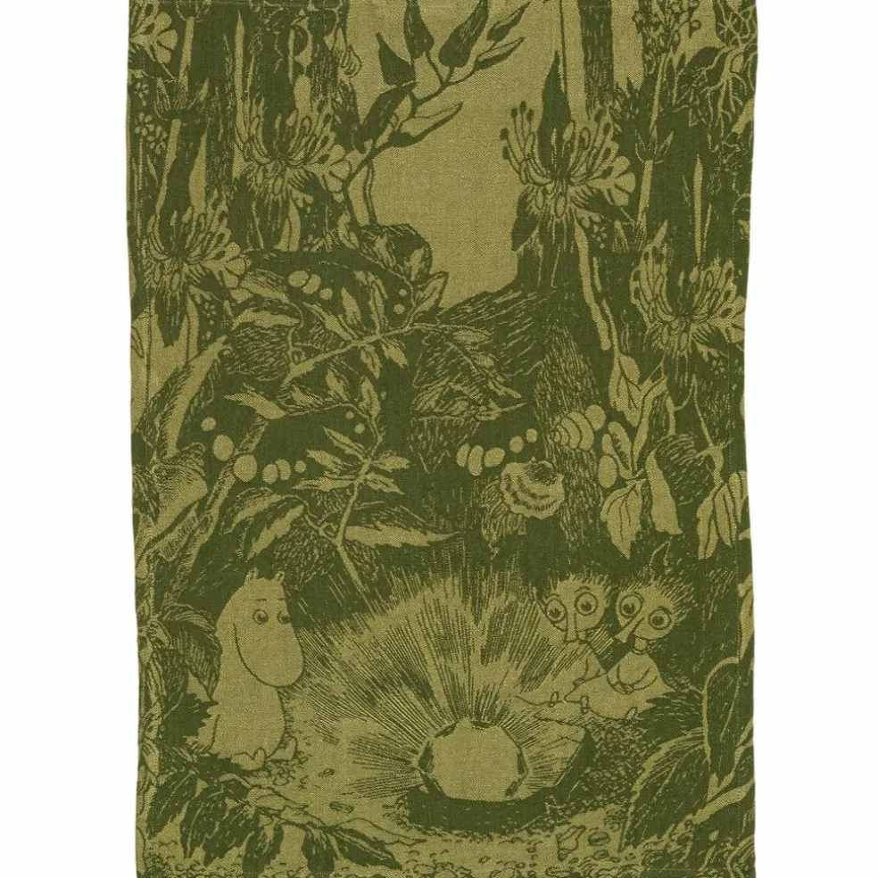 Mystikens skog kökshandduk 45 × 65 cm, grön